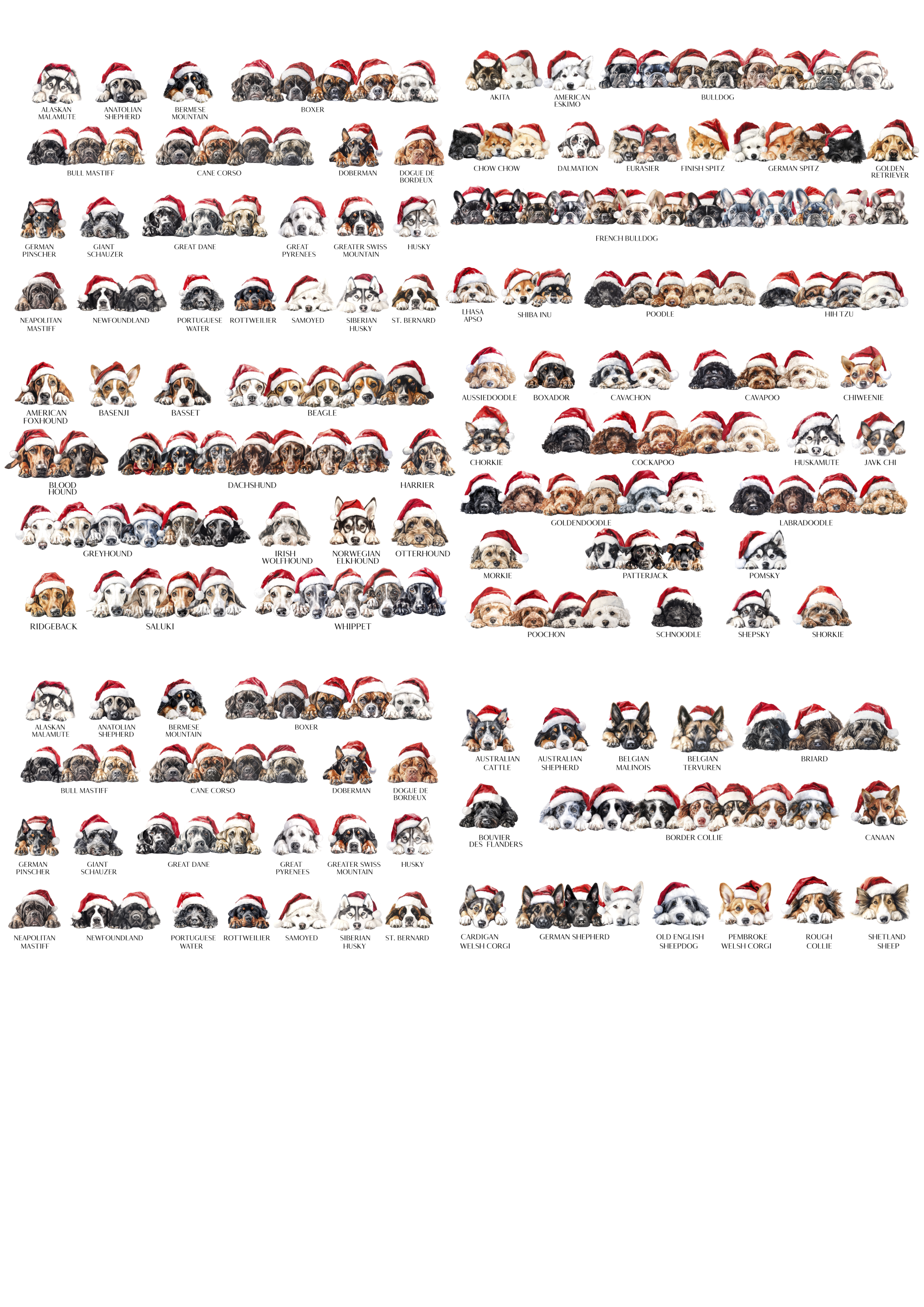 Christmas Dog Baubles (8cm)